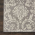 2' X 4' Gray Damask Power Loom Area Rug